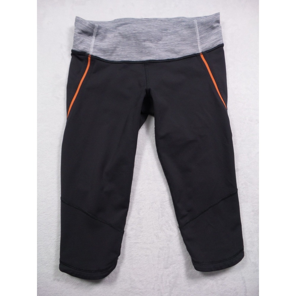 Lululemon Leggings Womens Size 6 Gray Low Rise Stretch Cropped Athleisure Yoga
